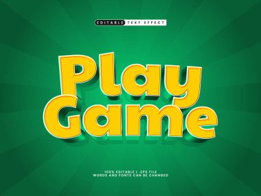 oyun biçimi ile oyun düzenlenebilir metin efekti