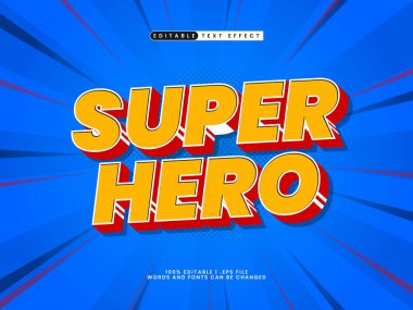 Kahraman stilinde süper kahraman metin efekti