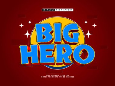 Kahraman tarzında büyük kahraman metin efekti