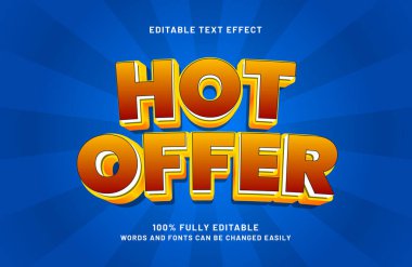 sıcak teklif indirimli ve indirimli metin efekti