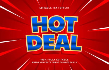 indirimli metin biçiminde sıcak anlaşma düzenlenebilir metin efekti