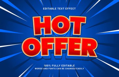sıcak teklif metin biçiminde düzenlenebilir metin efekti