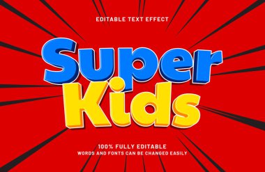 Çocukların metin biçiminde düzenlenebilir metin efekti