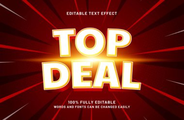 İndirim ve satış metni biçiminde en iyi anlaşma düzenlenebilir metin efekti