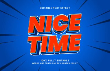 Modern metin biçiminde güzel zaman düzenlenebilir metin efekti