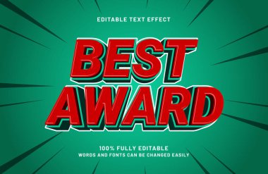 Modern metin biçiminde en iyi ödül düzenlenebilir metin efekti