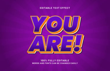 Basit ve modern metin biçiminde düzenlenebilir metin efektisiniz