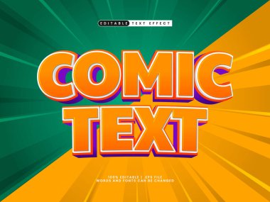 komik metin biçiminde çizgi metin düzenlenebilir metin efekti