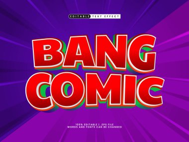 bang komik metin biçiminde düzenlenebilir metin efekti