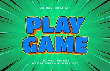 oyun metni tarzında ve çocuklarda oyun düzenlenebilir metin efekti