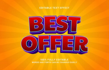 En iyi satışta ve tanıtım metni tarzında düzenlenebilir metin efekti