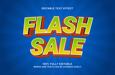 satışta flash satış düzenlenebilir metin efekti ve tanıtım metin biçimi