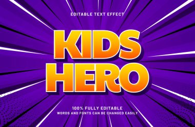 Çocuklar çocuklarda düzenlenebilir metin efekti ve mutlu metin tarzı