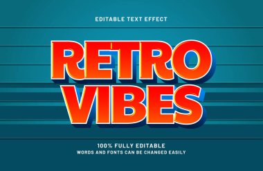 Çocuklarda retro titreşimler düzenlenebilir metin efekti ve mutlu metin biçimi