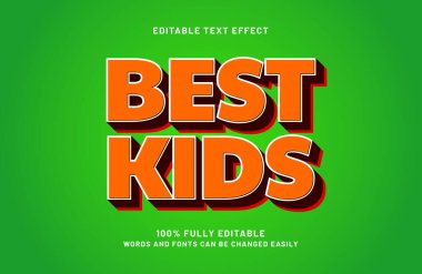 en iyi çocuklar düzenlenebilir metin efekti
