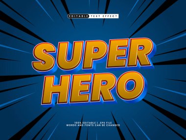 Çocuklar için süper kahraman metin efekti ve mutlu metin tarzı