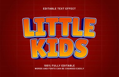 Küçük çocuklar 3D değiştirilebilir metin efekti