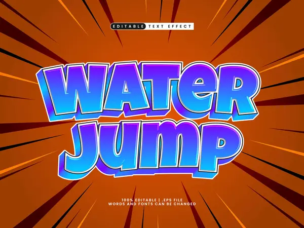 Çocuklarda su sıçraması düzenlenebilir metin efekti ve mutlu metin biçimi