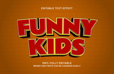Komik çocuklar 3D değiştirilebilir metin efekti
