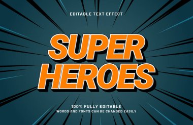 super heroes editable text effect