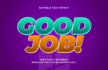 İyi İş Düzenlenebilir Metin Efekti