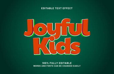 joyful kids editable text effect