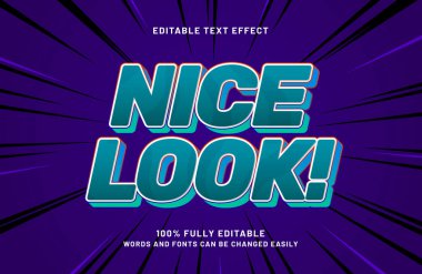 Güzel görünüm değiştirilebilir metin efekti