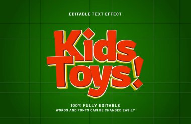 çocuklar oyuncaklar düzenlenebilir metin efekti