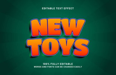 Basit ve modern metin tarzında düzenlenebilir yeni oyuncaklar