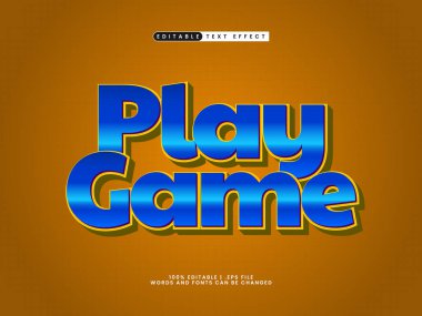 oyun düzenlenebilir metin efektini oyun ve hız metni biçiminde çal