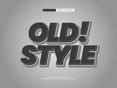 Oyun ve hız metni biçiminde eski biçim düzenlenebilir metin efekti