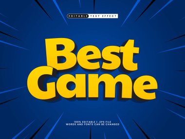 oyundaki en iyi oyun düzenlenebilir metin efekti ve çocuklar metin biçimi