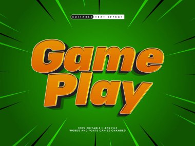 Oyunda oyun oynanabilir metin efekti ve çocuklar metin biçimi