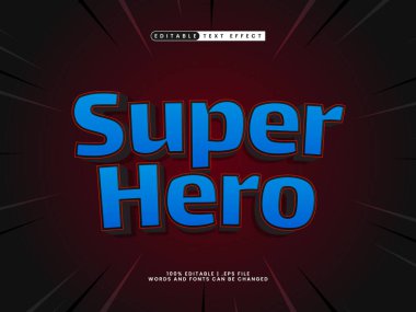 Oyunda süper kahraman metin efekti ve çocuklar metin tarzı