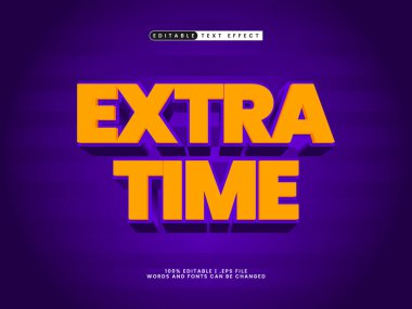 Basit ve modern metin biçiminde ekstra zaman düzenlenebilir metin efekti