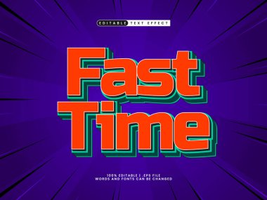 Modern ve basit metin biçiminde hızlı zaman düzenlenebilir metin efekti