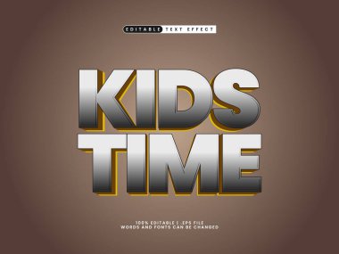 Çocuklar için zaman değiştirilebilir metin efekti ve mutlu metin tarzı
