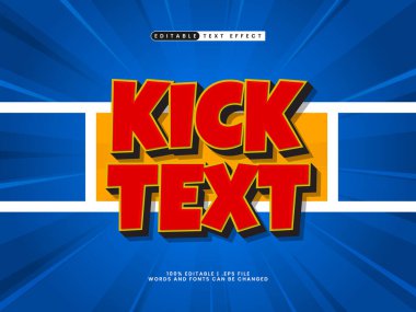 Çizgi roman ve karikatür metin tarzında metin efektini tekmele