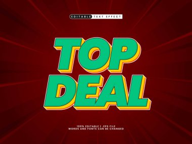 İndirim ve satış metni biçiminde en iyi anlaşma düzenlenebilir metin efekti