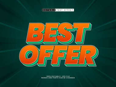 İndirim ve satış metni biçiminde en iyi düzenlenebilir metin efekti