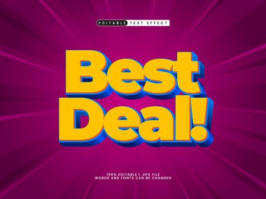 İndirim ve satış metni biçiminde en iyi düzenlenebilir metin efekti