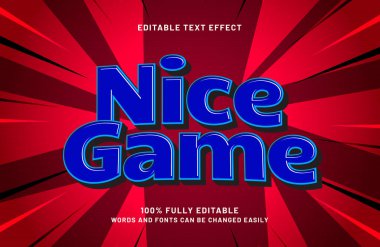 Mutlu ve neşeli metin biçiminde güzel oyun düzenlenebilir metin efekti