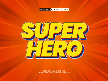 Süper kahraman süper kahraman metin efekti
