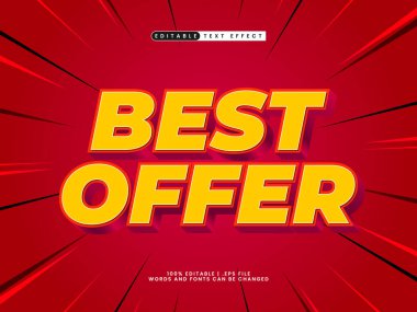 Satışlarda ve indirimli metin tarzında en iyi düzenlenebilir metin efekti