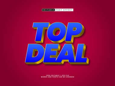 Satışlarda ve indirimli metin tarzında en iyi anlaşma düzenlenebilir metin efekti