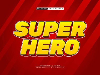 Basit ve modern metin biçiminde düzenlenebilir süper kahraman metin efekti