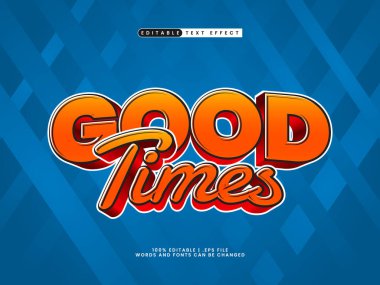 Modern ve havalı metin tarzında iyi zaman düzenlenebilir metin efekti