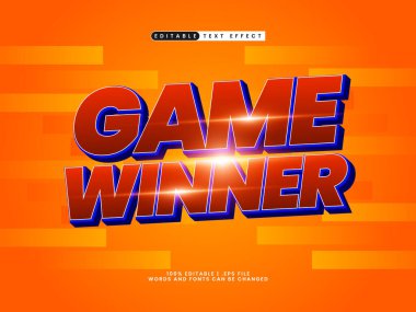 Oyun kazananı oyundaki düzenlenebilir metin efekti ve çocuklar metin biçimi