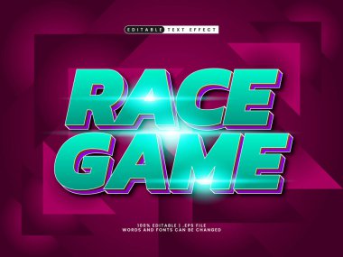 yarış oyunu düzenlenebilir metin efekti hız ve oyun metin biçiminde