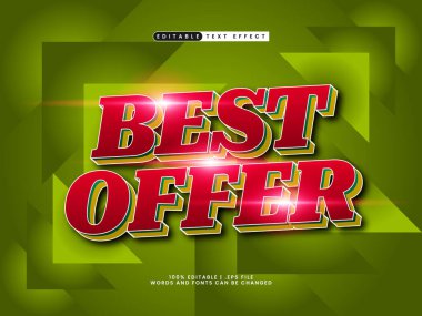 İndirim ve satış metni biçiminde en iyi düzenlenebilir metin efekti